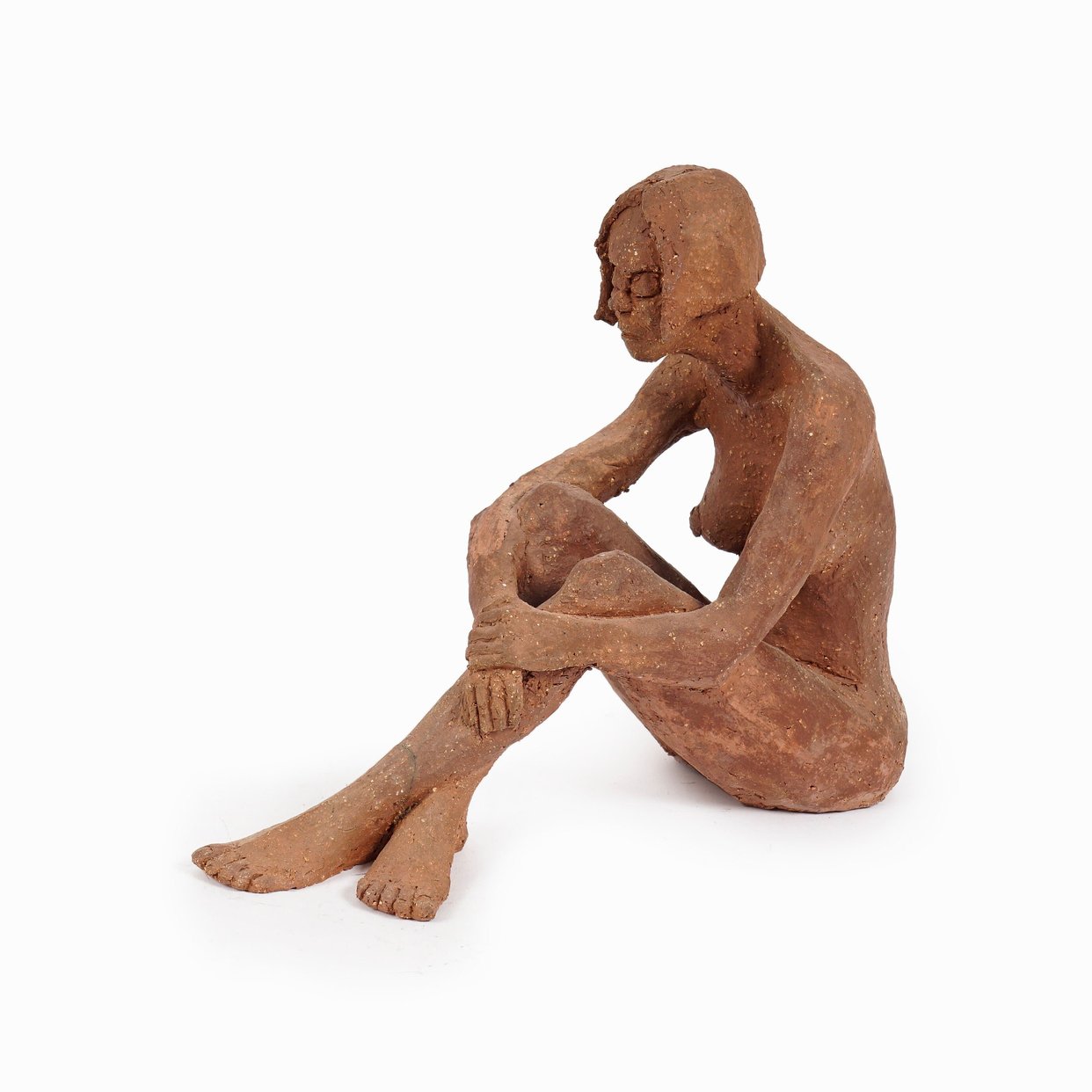 Ceramic Seated Nude Woman Sculpture Vintage Vintage Inquisitor