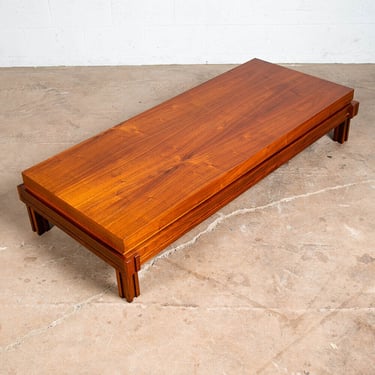 Mid Century Modern Coffee Table Martin Borenstein Walnut Challenger Series 1968