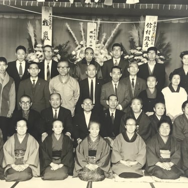 Japanese Showa Era Group Photograph Vtg Daily Life Ceremony Black White PH101