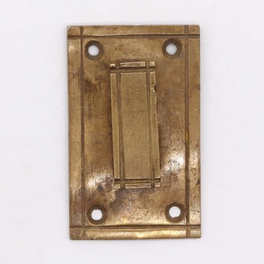 Antique Rectangle Brass 2.625 in. Draft Keyhole Cover