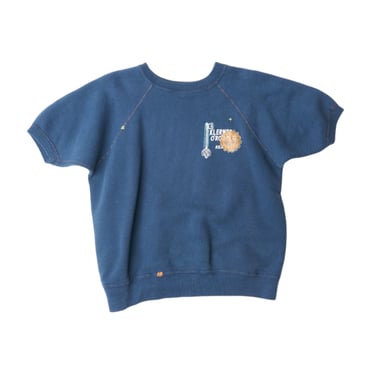 Aquarius Cocktail Lexi Sweatshirt - Navy Smiley Key Graphic