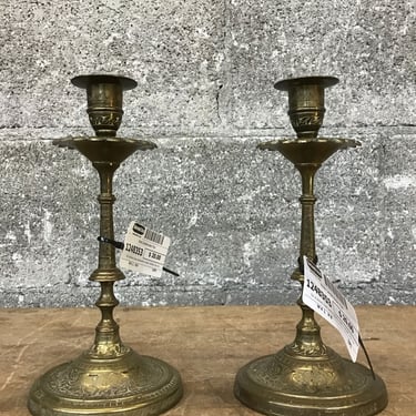 Brass Candleholder Pair (Seattle)