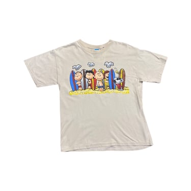 (M) Tan Peanuts Surf Board T-Shirt 062122 JF