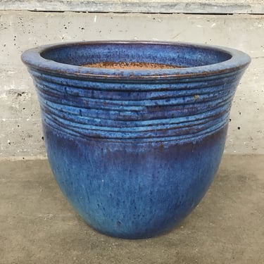 Blue Ceramic Planter Pot (Seattle)