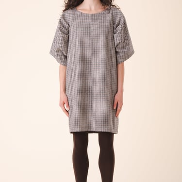 Wool Kite Dress in Houndstooth