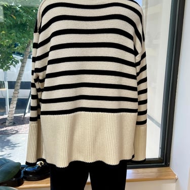 TOTEME Striped wool-blend turtleneck sweater, Size XS