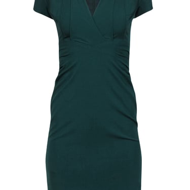 M.M.LaFleur - Green Wool Blend Cap Sleeve Sheath Dress Sz 0