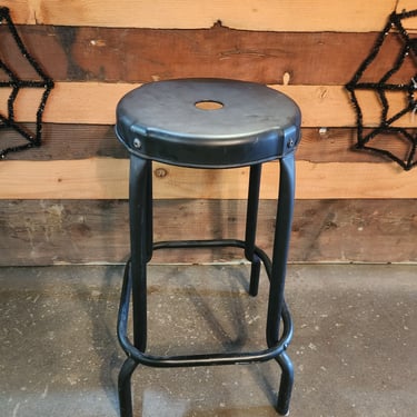 Black Metal IKEA Stool 14 x 24.5