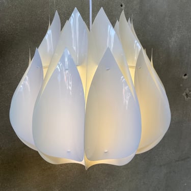 Vintage Mid Century Danish Tulip Flower Pendant Light Crocus