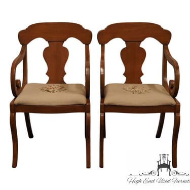 Set of 2 PENNSYLVANIA HOUSE Solid Cherry Independence Hall Traditional Style Dining Arm Chairs 4831 