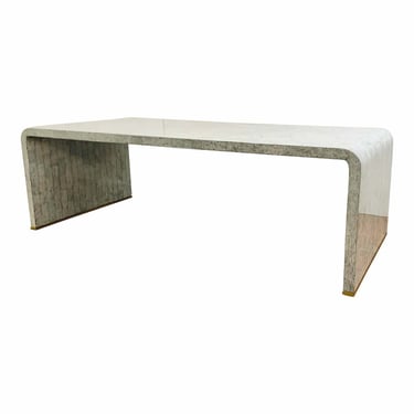Baker Modern Gray Craquelure Small Nesting Cocktail Table