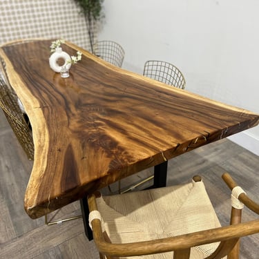 Umbuzö solid wood live deals edge slab desk