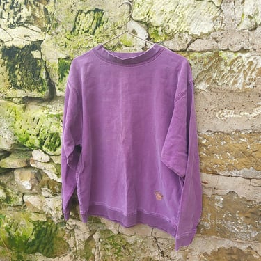 Vintage 1990's Purple Faded Crewneck Pullover Weekend Sweatshirt / M to L 