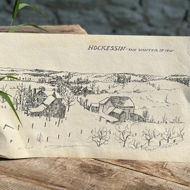 Pen & Ink "Hockessin: The Winter of 1910" Original Art