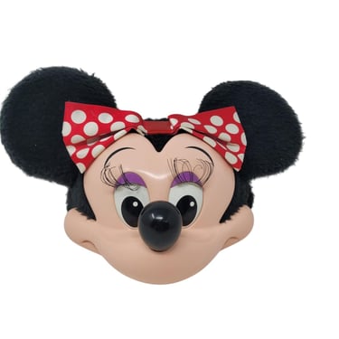 VTG NEW Minnie Mouse 90s Snapback Hat 3D Head Hard Plush Ears Molded Face Adult 