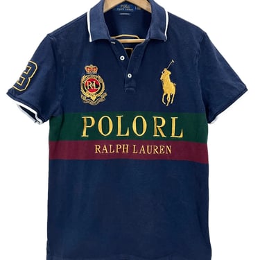 【90s】Polo by Ralph Lauren big polo shirt Vintage 90's RARE Polo Ralph Lauren P Wing Big Pony Polo