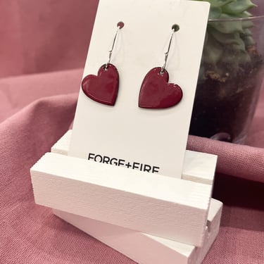 Heart Enamel Earrings