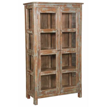 Teak Wood Cabinet with Glass