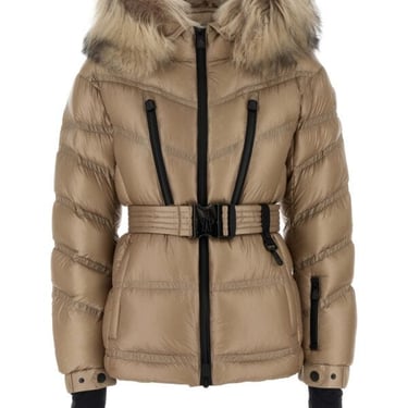 Moncler Grenoble Women Beige Nylon Bernins Down Jacket