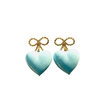 The Pink Reef Crystal Heart in Light Blue