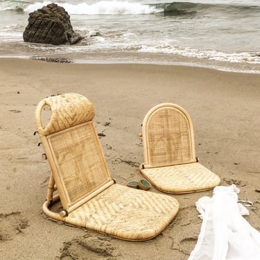 Matador Easy Rattan Portable Foldable Beach Meditation Floor Chair 