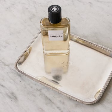 Engraved Silver Tip Tray