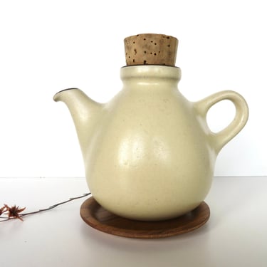 Heath Ceramics Small Teapot In Birch, Edith Heath Individual Sized Pot, Mid Century Minimalist Ceramic Dishes 