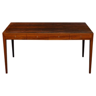 Severin Hansen for Haslevs Møbelfabrik Rosewood 4-Drawer Scandinavian Desk 1960s