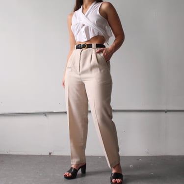 Vintage Soft Oatmeal Trousers - W28+