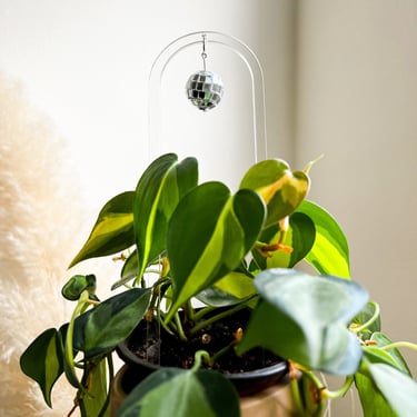 Disco Ball Suncatcher Arch Acrylic Plant Trellis Support / Plant Trellis for Indoor Houseplant Plant / Mini Trellis 