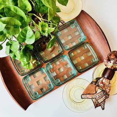 Dansk Teak Lattice Serving Tray