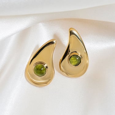 ARO Wave Earrings - Peridot