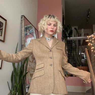 VTG 90s Ralph Lauren Tweed Blazer 