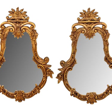 Pair of Rococo Style Gilt Mirrors