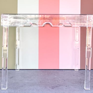 Scalloped Lucite Game Table