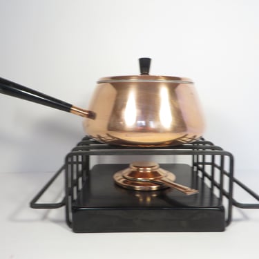 Vintage Copper Culinox Fondue Set - Culinox Copper Made in Switzerland Fondue Pot 