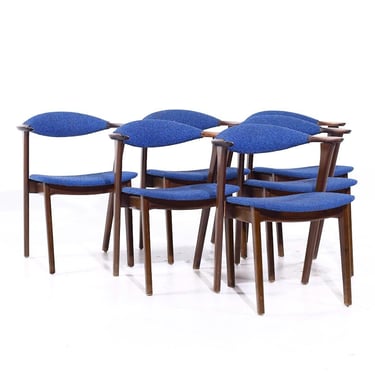 Erik Kirkegaard Model 49 Mid Century Danish Teak Chairs Dining Chairs - Set of 6 - mcm 