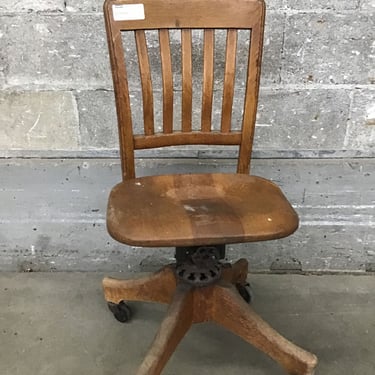 Solid Oak Secretary Chair (Seattle)