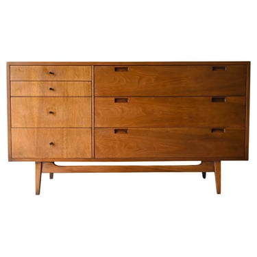 American of Martinsville Walnut Dresser or Credenza, ca. 1960