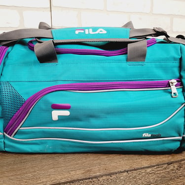 Turquoise and Purple Fila Filatech Spa Gym Sports Bag Carry On Travel Bag 