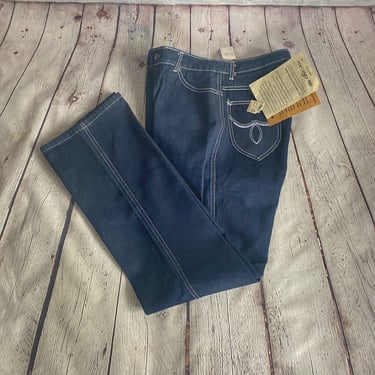 1980s Designer Jeans • NWT • Vintage Denim • Ms. Chic • Dark Blue • 30x33 • High Waisted • Boot Cut • The Worlds Best Fitting Jeans • USA 
