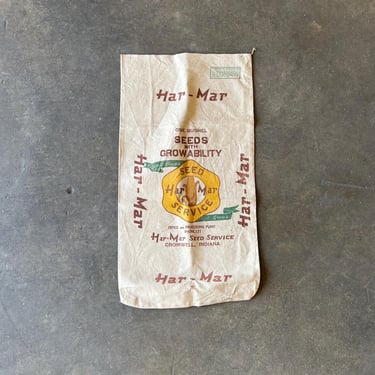 Vintage Har-Mar Hybrid Corn Seed Sack Cromwell, IN 