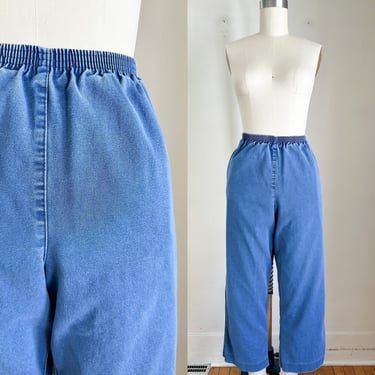 Vintage 1980s Denim Pull Up Pants / L 