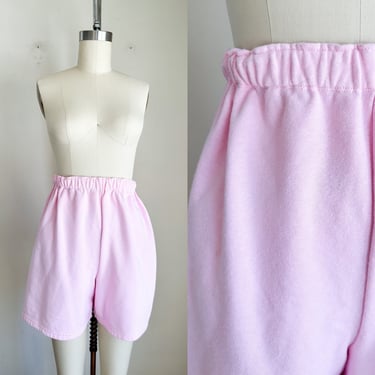 Vintage 1980s Pink Paper Bag High Rise Shorts / S-M 