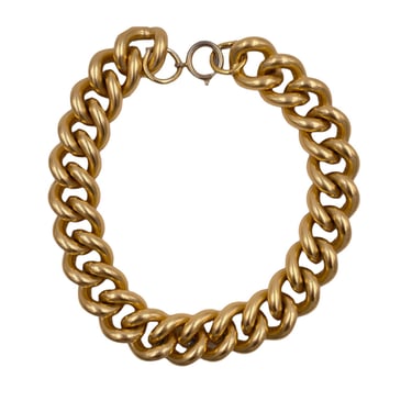 Matte Gold Chain Link Necklace 