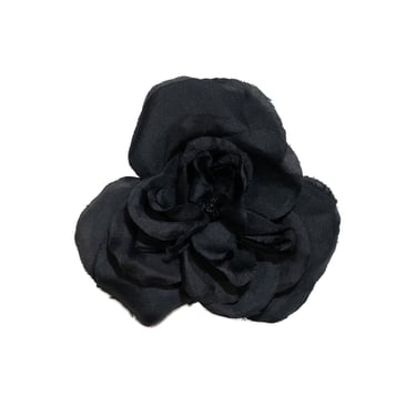 Black Silk Rose Brooch