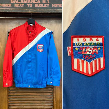 Vintage 1980’s -Deadstock- Levi’s Los Angeles 1984 Olympics Twill Jacket, 80’s Windbreaker, Vintage Clothing 