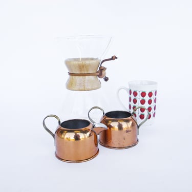 Chemex Pyrex Style Pour Over Coffee Carafe Sugar Creamer and Ceramic Mug (Sold individually) 