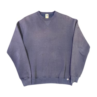 (L) Vintage Navy Blue Russell Athletic Crewneck 031122 JF