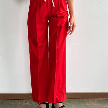 Red Silk Trousers (XS)